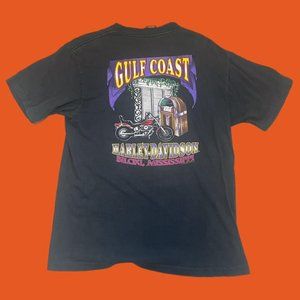 Vintage 1992 Harley Davidson Gulf Coast Mississippi shirt